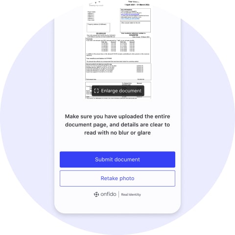 Utility bill/generic bill with address