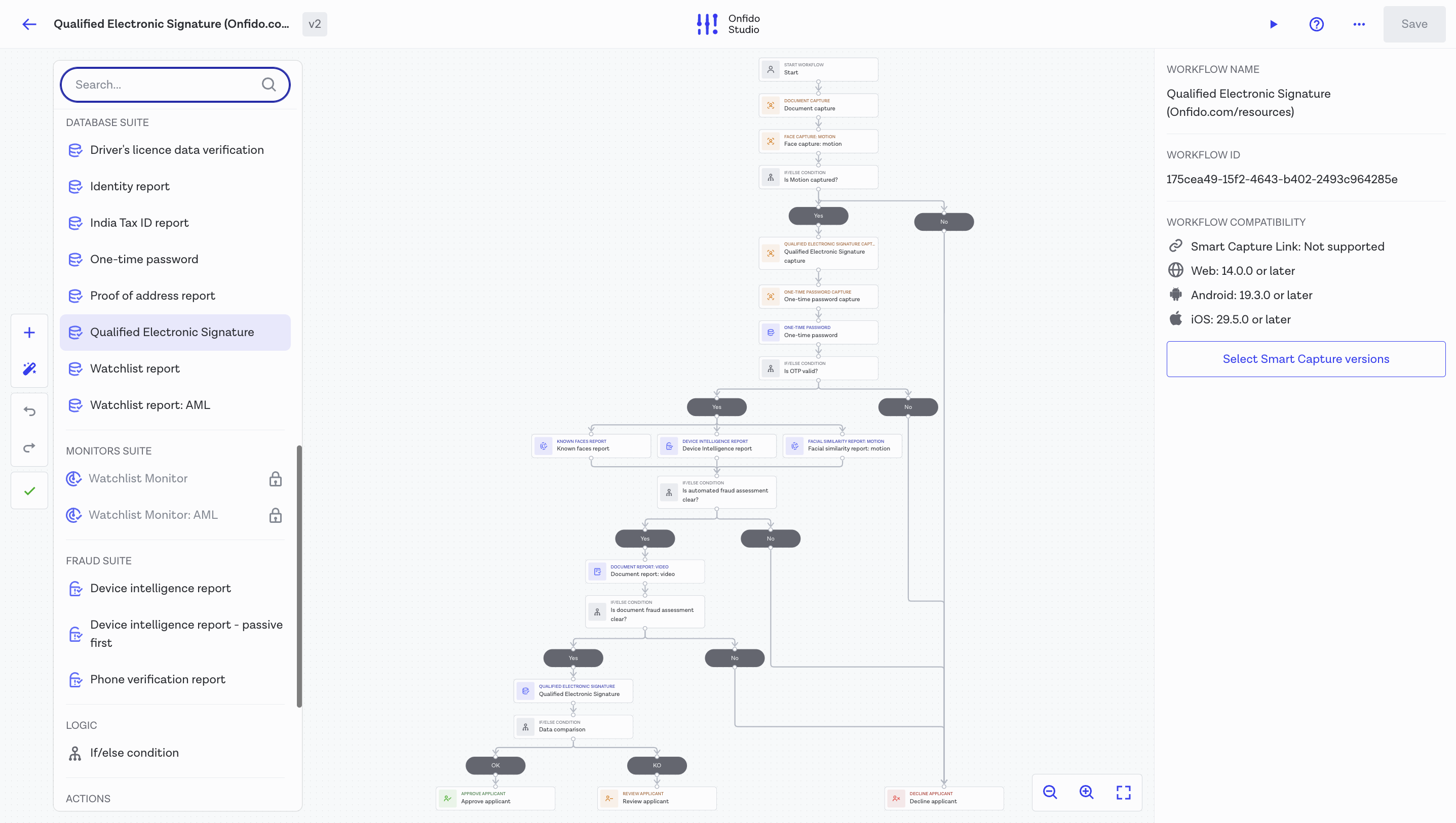 QES workflow screenshot