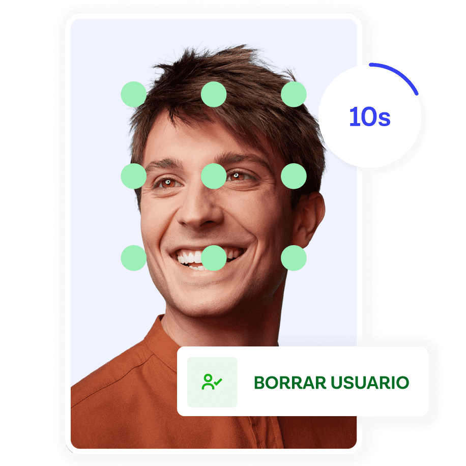 Un usuario cuyos datos biométricos se verifican en menos de 10 segundos.